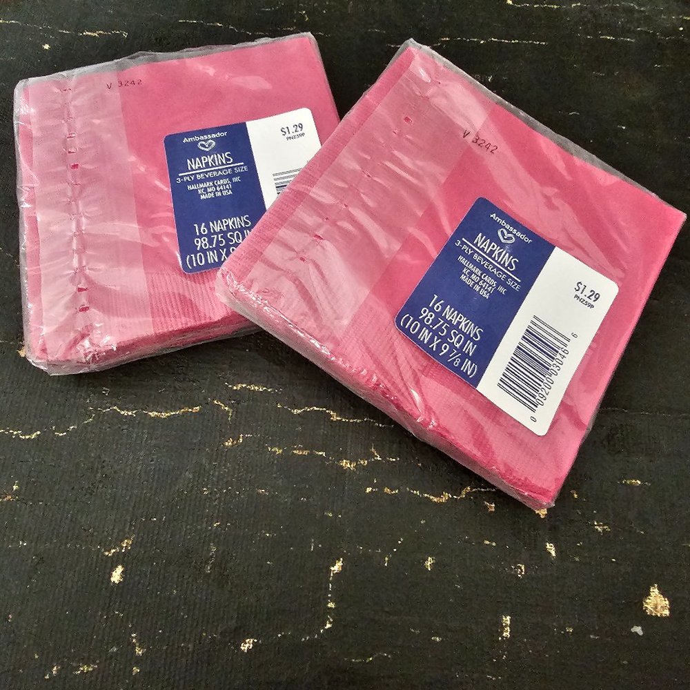 Ambassador cocktail napkins sealed
